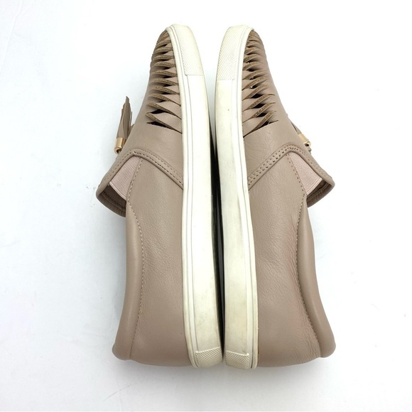 J/SLIDES Nyc AZTEC Leather Fringe Wrapped Tassel Slip on Shoes in National Beige - Picture 8 of 11